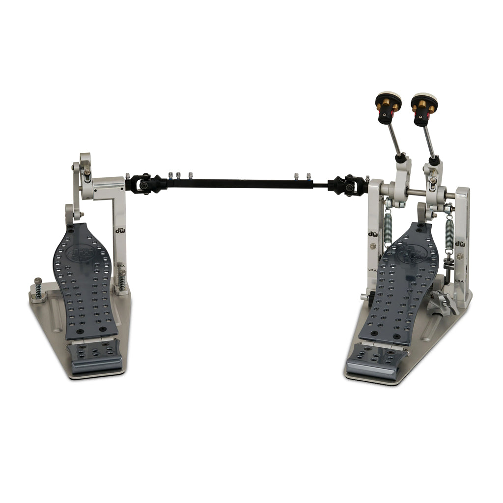 DW MFG Machined Direct Drive Double Bass Drum Pedal - Polished Anodized Aluminum