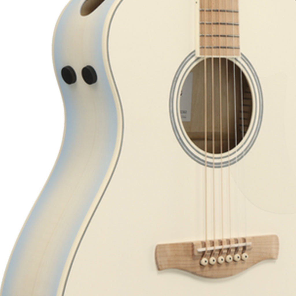Ibanez AAM370M2E Auditorium Acoustic/Electric Guitar - Transparent Antique White Ice Blue Open Pore