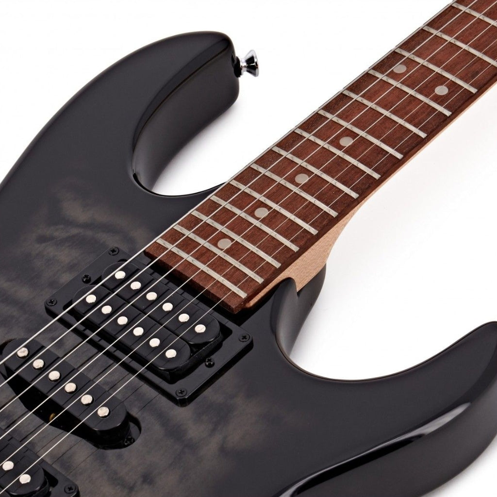 Ibanez - Gio GRX70QA Electric Guitar - Transparent Black Sunburst