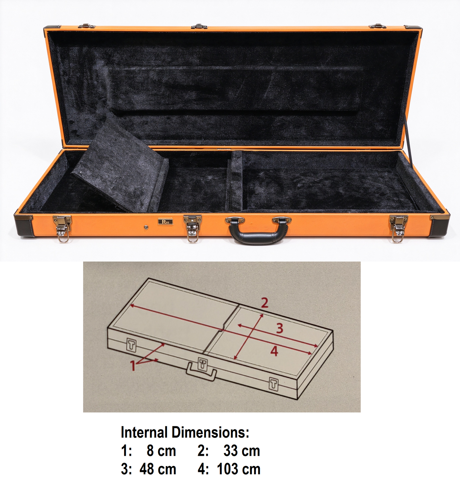 Rainbow Rectangle Electric Guitar Case WC100-RE-ORANGE