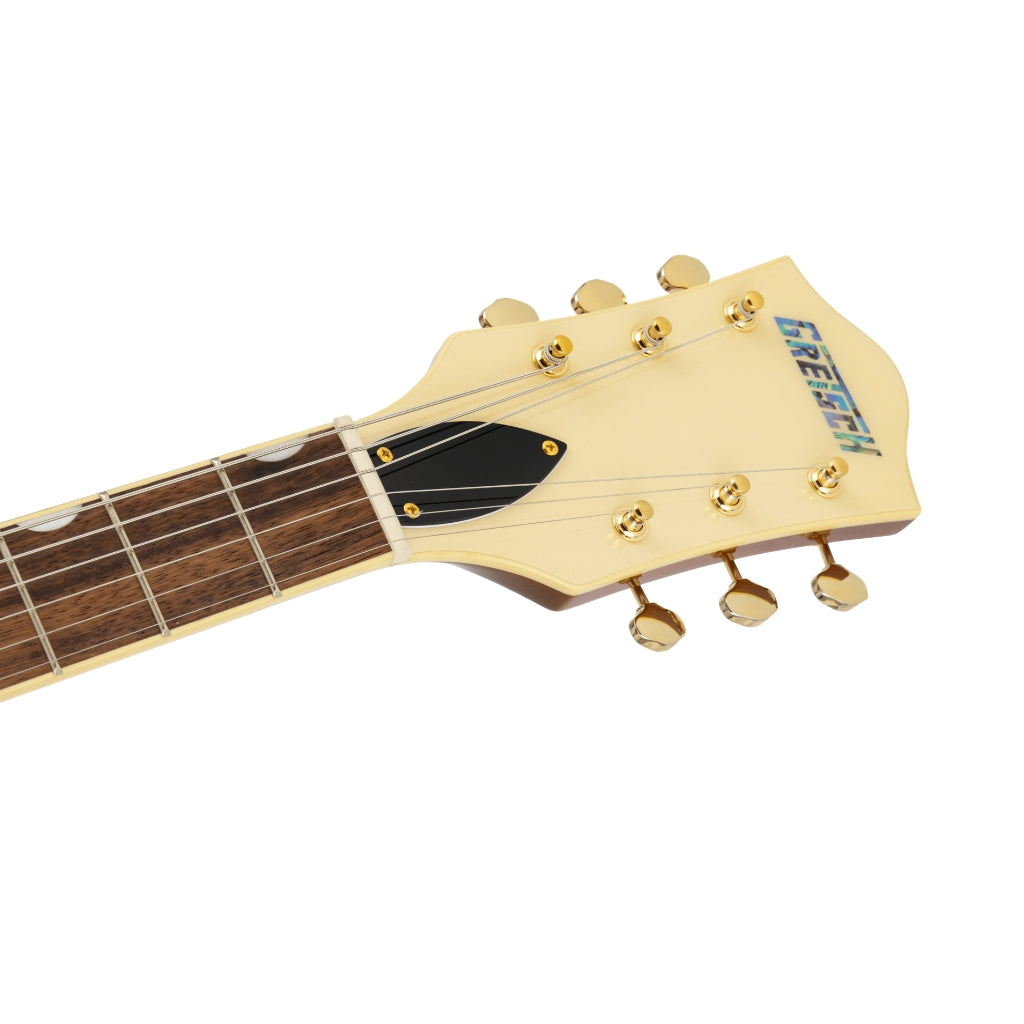 Gretsch - G5420TG Electromatic Pristine LTD Hollow Body Single-Cut with Bigsby Electric Guitar - White Gold, Laurel Fingerboard