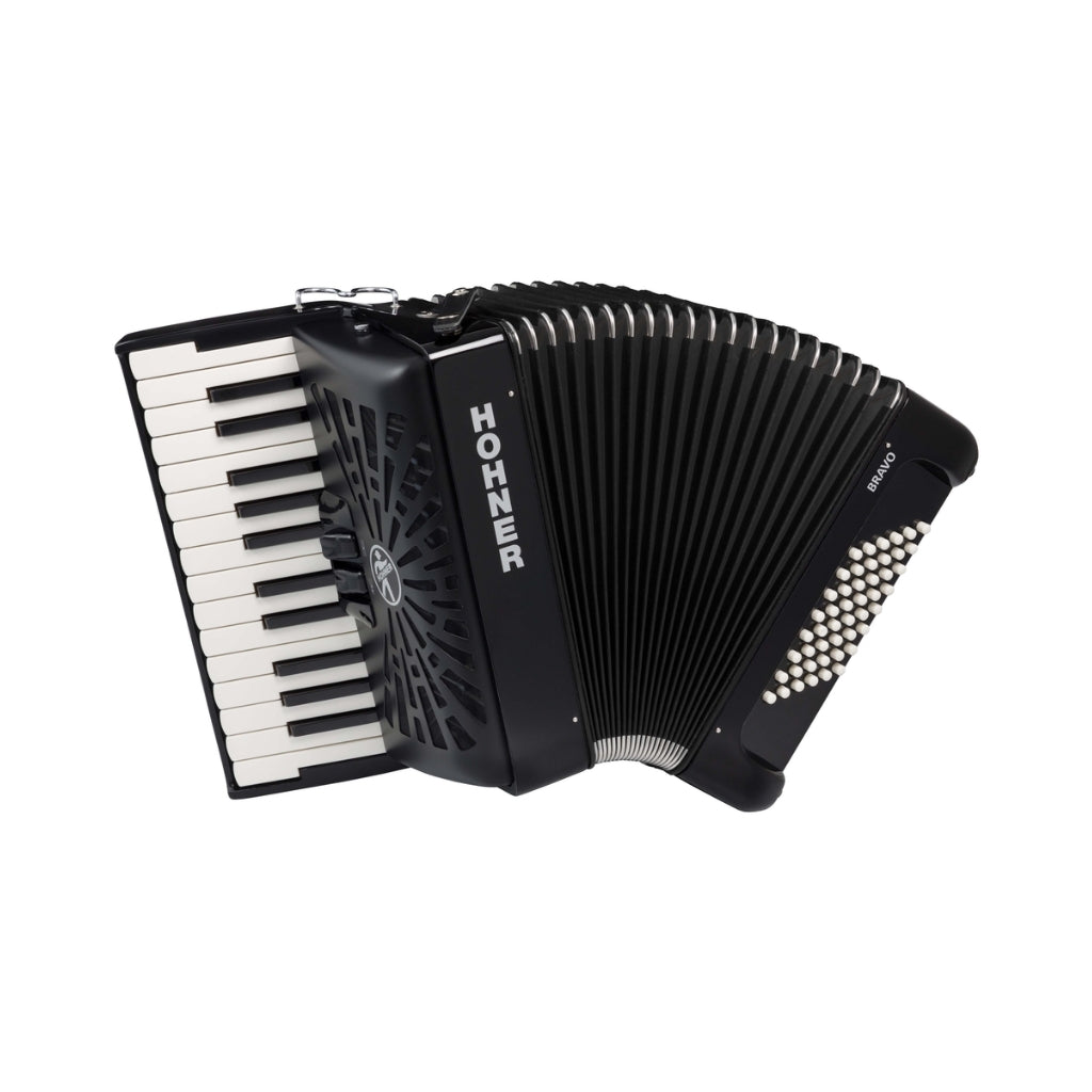 Hohner Bravo II 48 SilentKey Piano Accordion - Black