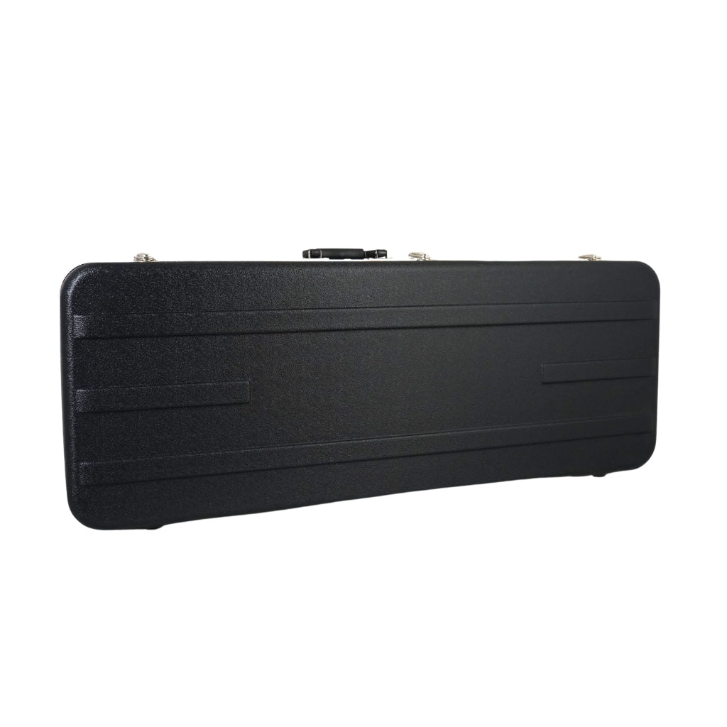 ABS Bass Guitar Hard Case - Black with Silver Interior