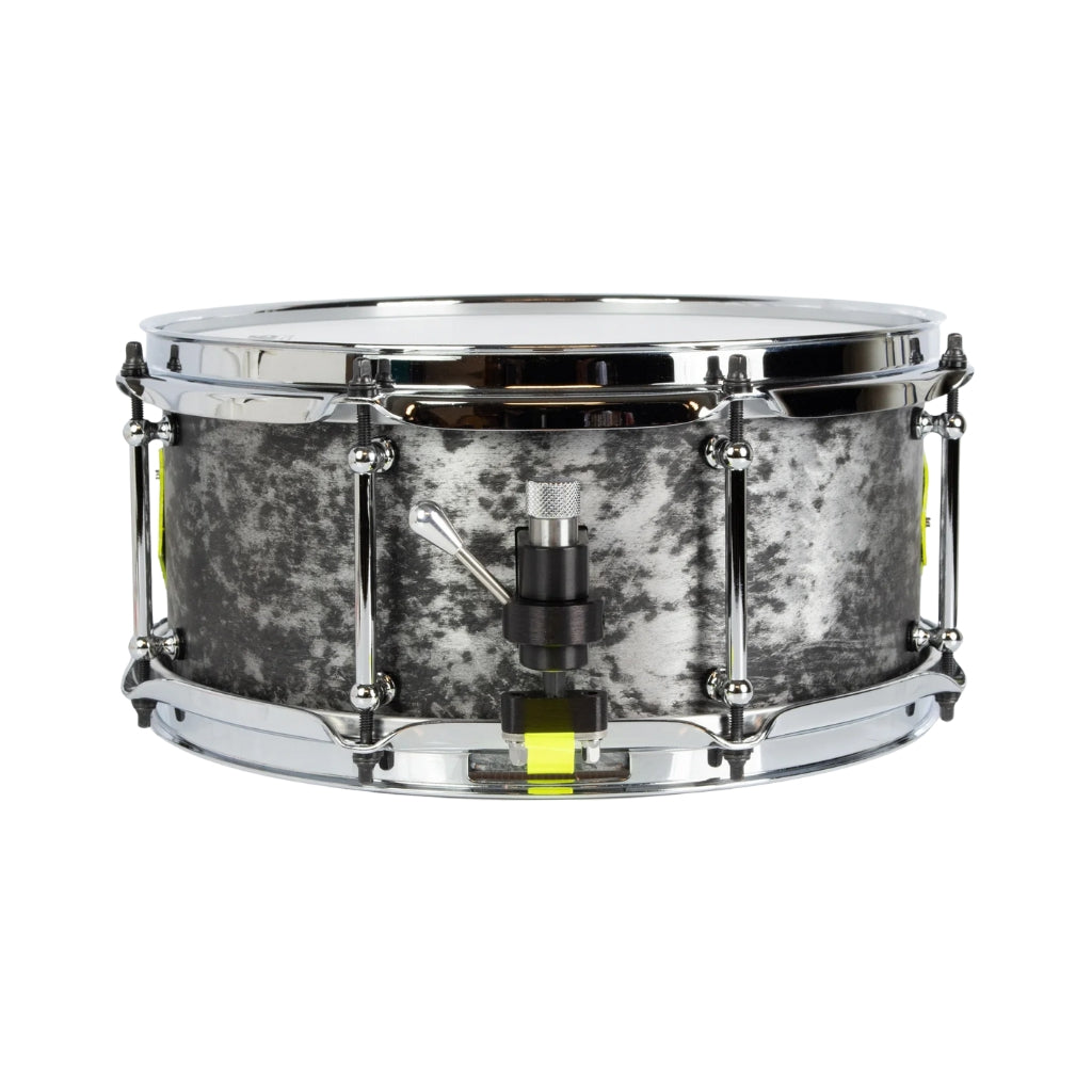 SJC Custom Drums - Kevin 'Pacusn' Kaine x Knocked Loose Signature 'Suffocate' USA Snare Drum - 6x13" - Distressed Aluminum