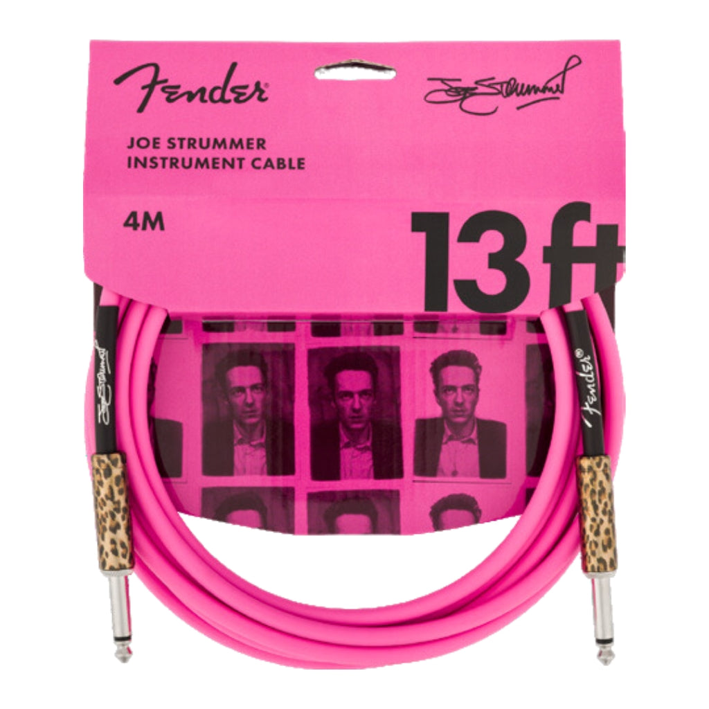 Fender Joe Strummer Instrument Cable in Pink Leopard 13 Feet