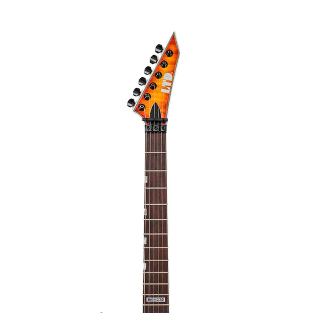 ESP LTD MH-230 QM FR Electric Guitar - Quilted Maple Amber Sunburst w/