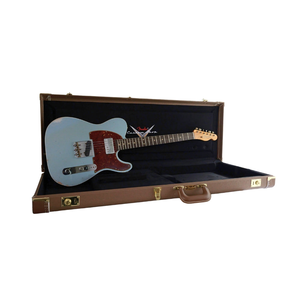 Fender Custom Shop 1963 Telecaster Custom CuNiFe Relic - Aged Blue Ice Metallic