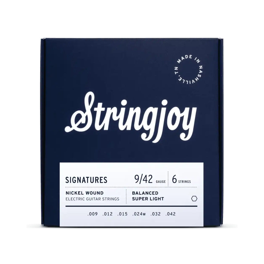 Stringjoy - Signatures Nickel-wound Balanced Electric Guitar Strings - .009 - .042 Super Light