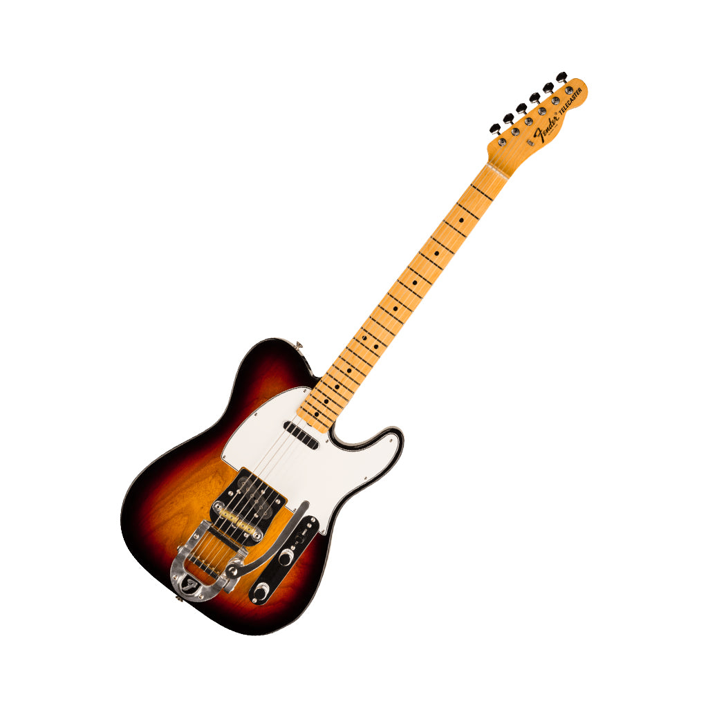 Fender Custom Shop 1967 Telecaster Bigsby Deluxe Closet Classic Electric Guitar - 3-Color Sunburst angled