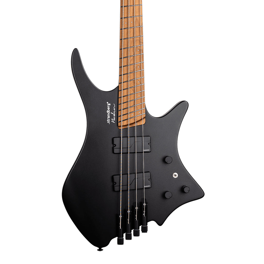 Strandberg Boden Bass Standard 4 String Bass Guitar - Black Metallic Satin sky music