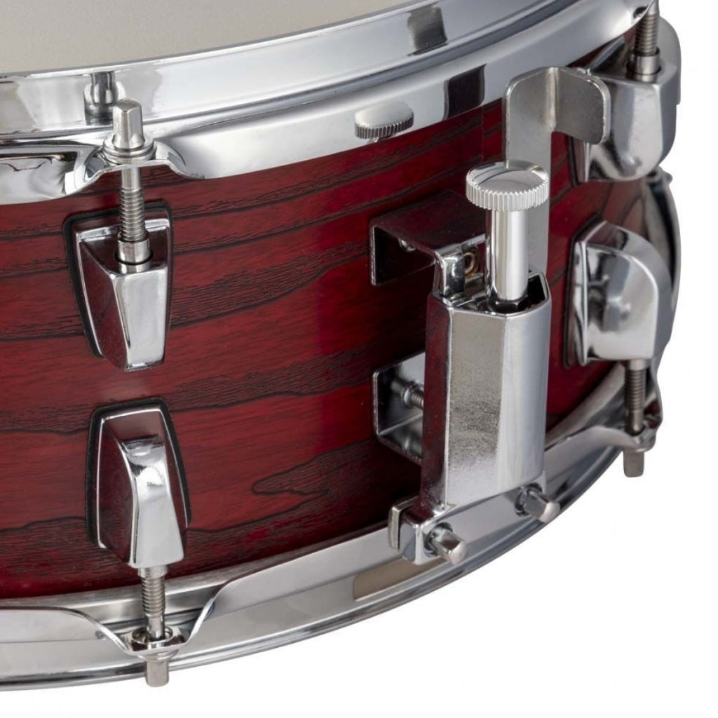 Tamburo - T5 LX Series Snare Drum - 5.5 inches x 14 inches, Wood Grain Red