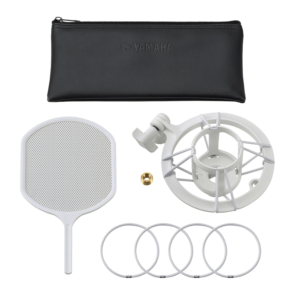 Yamaha YCM705 Condenser Microphone w/Shock Mount & Pop Filter - White