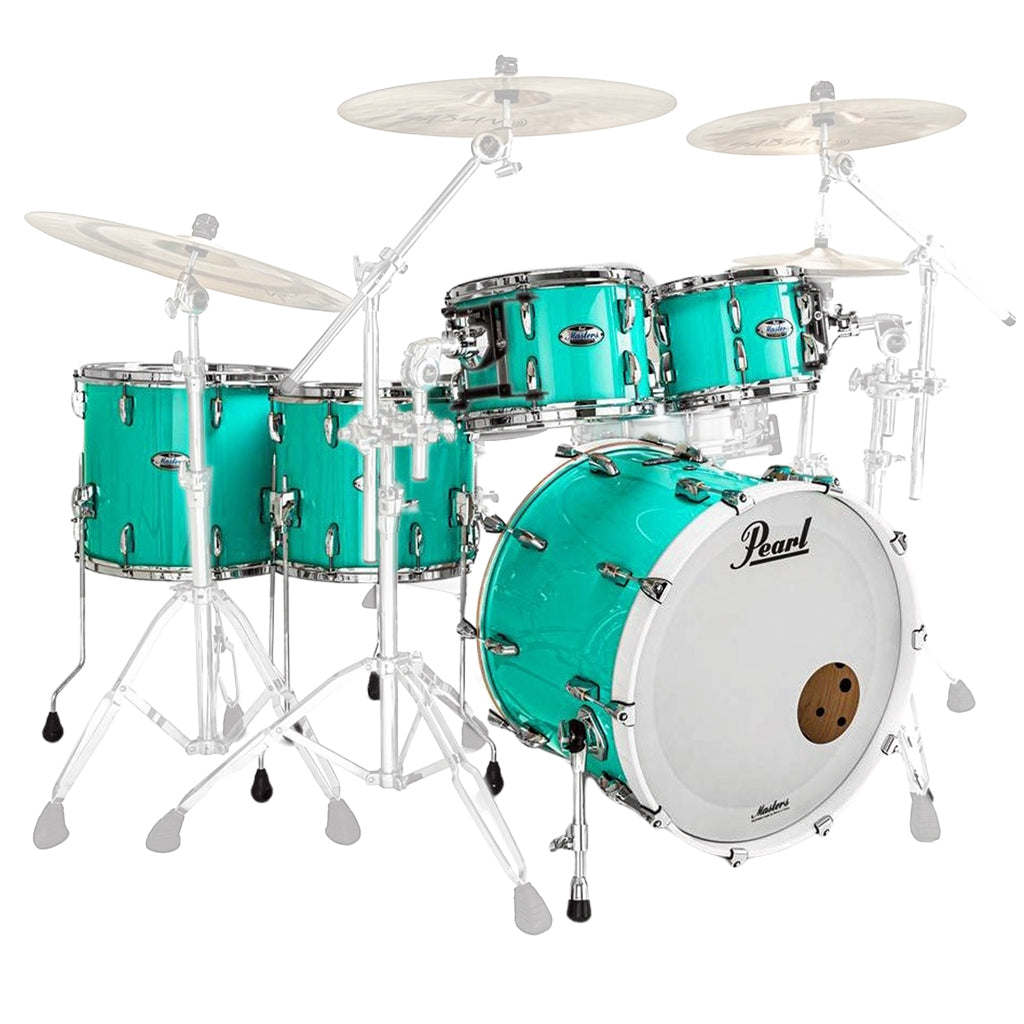 Pearl Masters Complete 22" 5-Piece Shell Pack (1007T, 1208T, 1614FT, 2218BX, BONUS 1412FT) - Limited Edition Sea Foam Green
