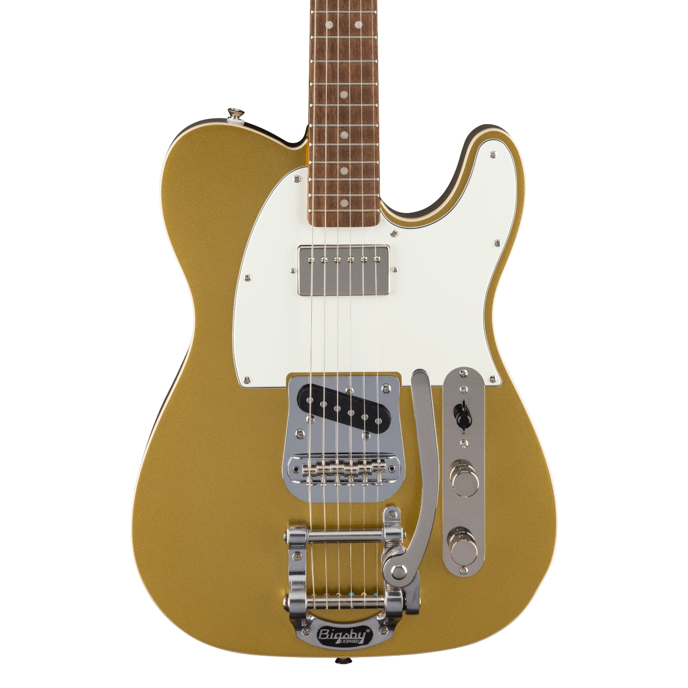 Squier - Classic Vibe Custom Telecaster SH with Bigsby Electric Guitar - Aztec Gold