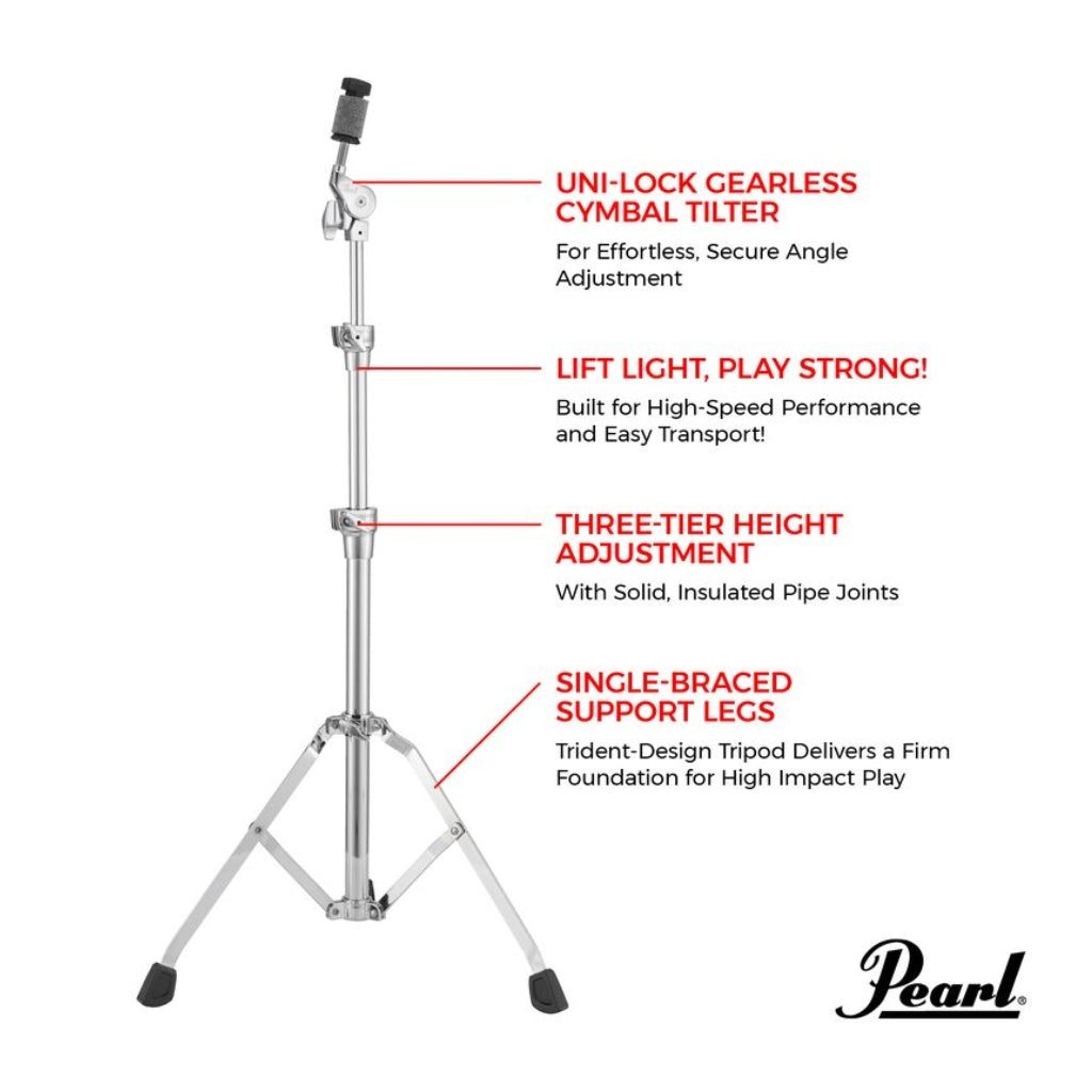 Pearl Straight Cymbal Stand - Single Braced-Sky Music
