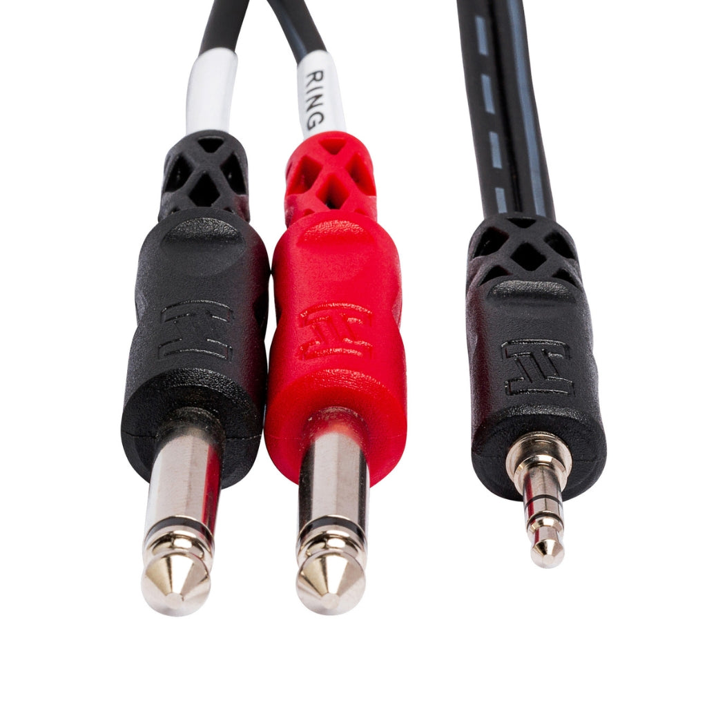 Hosa Technology - 3.5 mm TRS to Dual 1/4 in TS - Stereo Breakout Cable 3ft