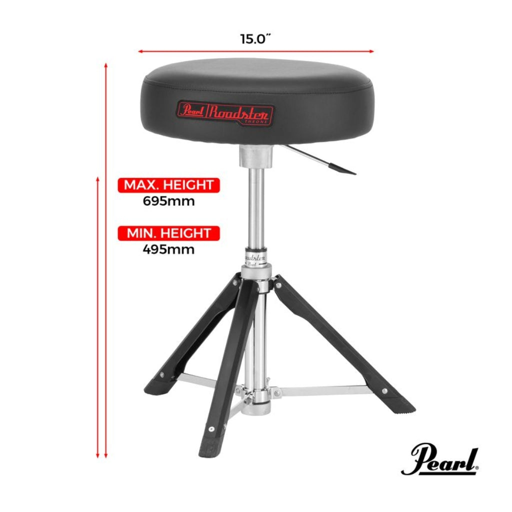 Pearl - 15" Round Gas Lift Throne - with Trilateral Multi-Core Foam Cushion & Aluminium Struts