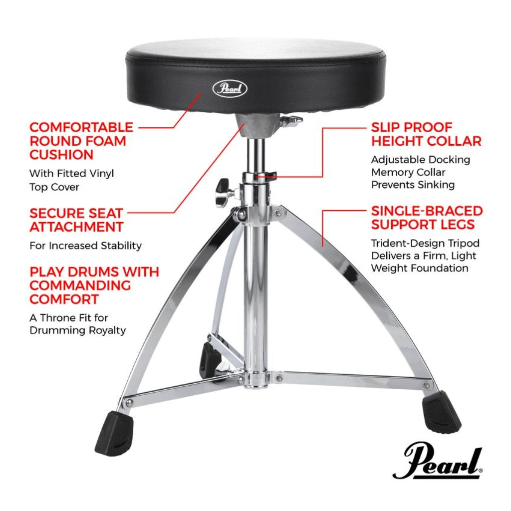 Pearl D-730 Drum Throne - Single Braced