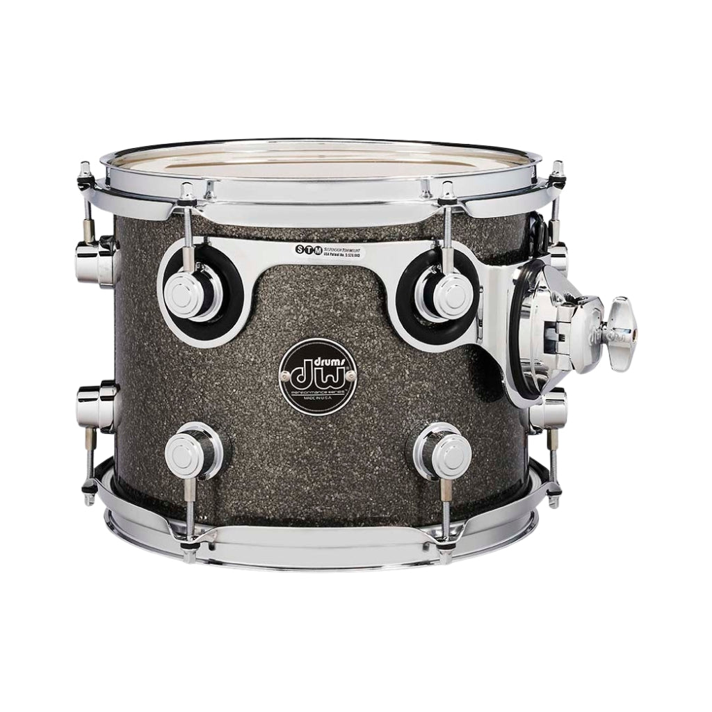 DW - Performance Series Mounted Tom - 8 x 10 inch - Pewter Sparkle FinishPly