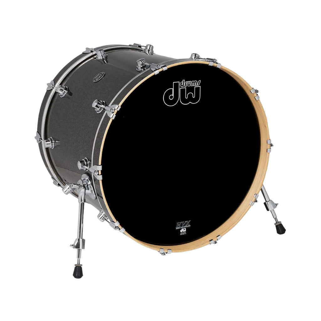 DW Performance Series Bass Drum - 18 x 22 inch - Pewter Sparkle FinishPly