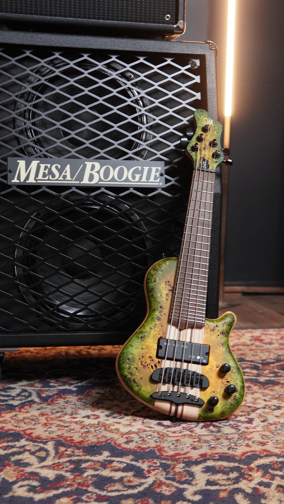 Mayones Cali 5 Eye Poplar Top, 11-Ply Neck Bass Guitar - Custom sky music