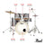 Pearl - Export 22" EXX Fusion Plus Drum Kit Package with Zildjian Cymbals & Hardware - Smokey Chrome