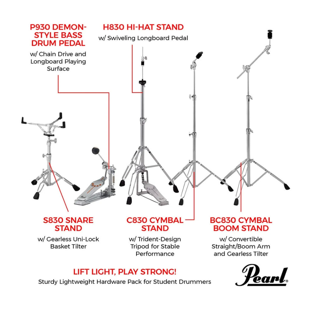 Pearl - Limited Edition Export EXX 22" Fusion Plus Kit - in Graphite Silver Twist with HWP834 Hardware Pack