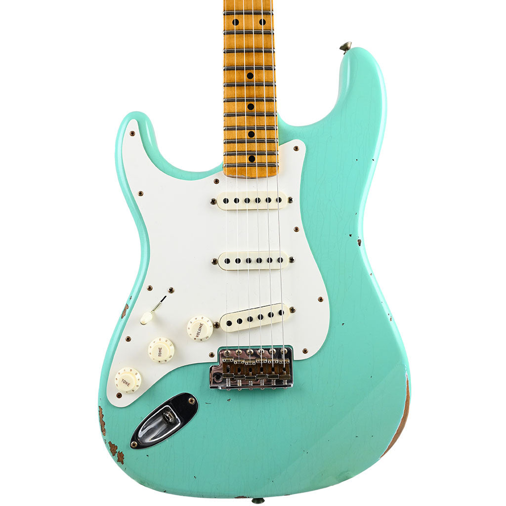 Fender Custom Shop Fat &#39;50s Stratocaster - Relic - Left Handed - Super Faded Aged Seafoam Green (Limited Edition)