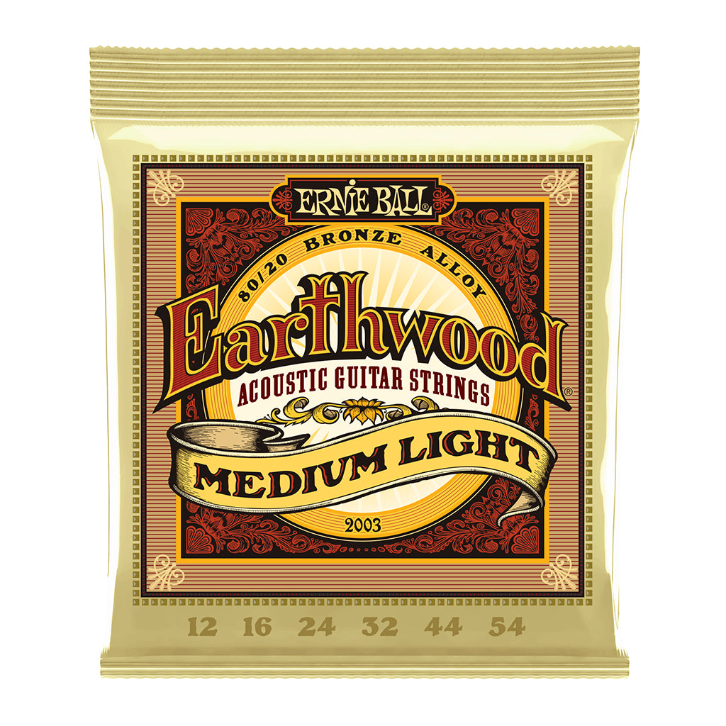 Ernie Ball E2003 Earthwood 80/20 Med Lite 12/54 Fretted Instrument Strings P02003