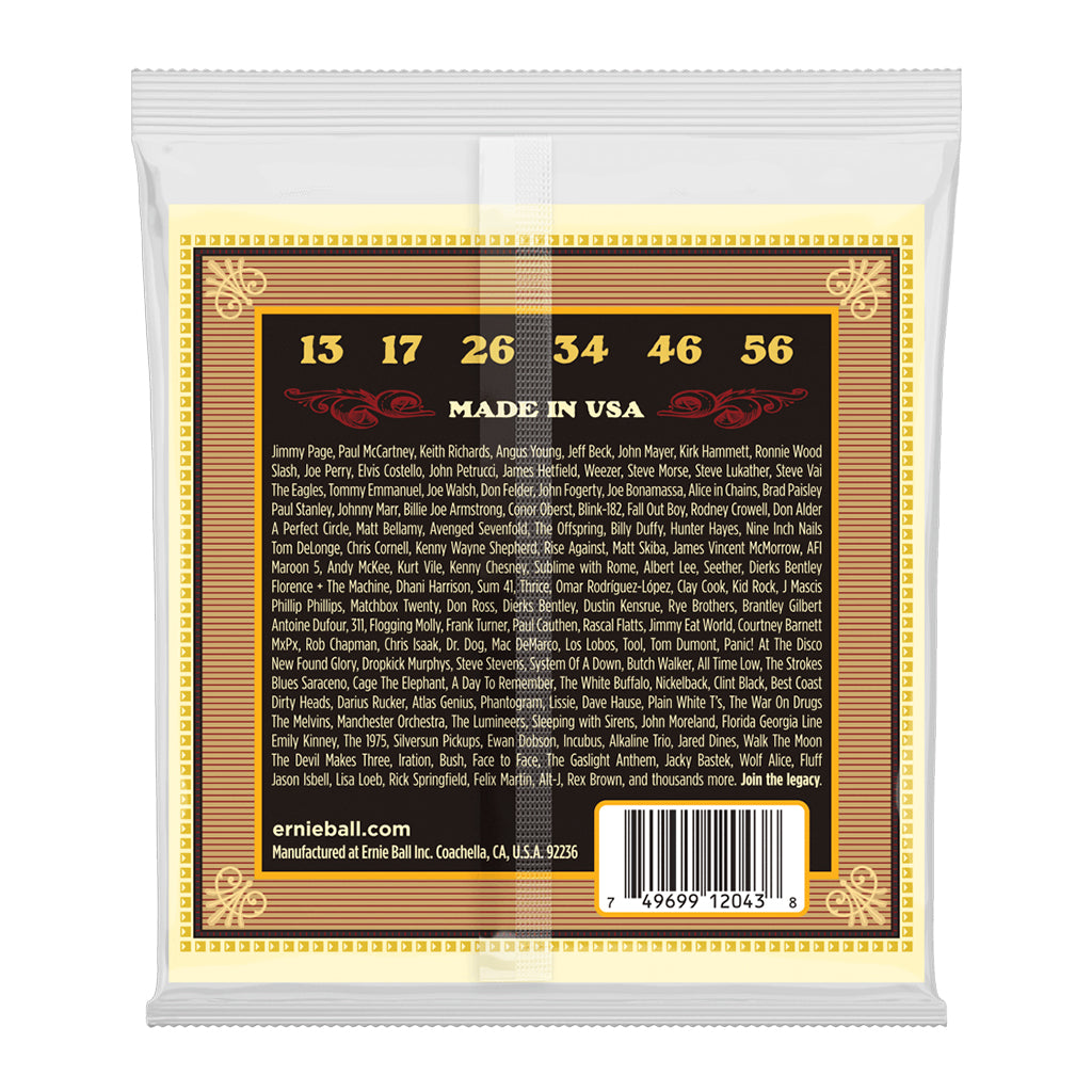 Ernie Ball Earthwood Silk & Steel Regular 80/20 Bronze Acoustic Guitar Strings 13 56 Gauge