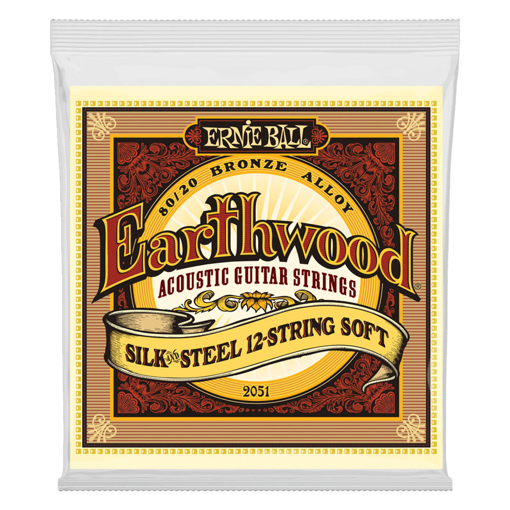 Ernie Ball Earthwood Silk and Steel Soft 12-String 80/20 Bronze Acoustic Guitar Strings - 9-46 Gauge