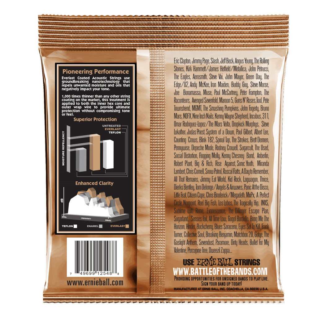 Ernie Ball E2548 Everlast Phosphor Bronze 11-52 Acoustic Guitar Strings Fretted Instrument Strings P02548
