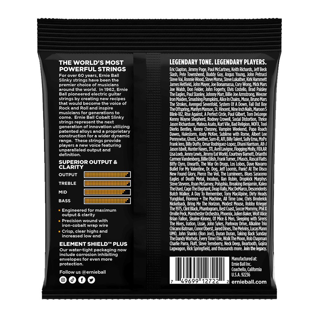 Ernie Ball E2722 Cobalt Hybrid Slinky 9 46 Electric Guitar Strings Guitar Strings P02722