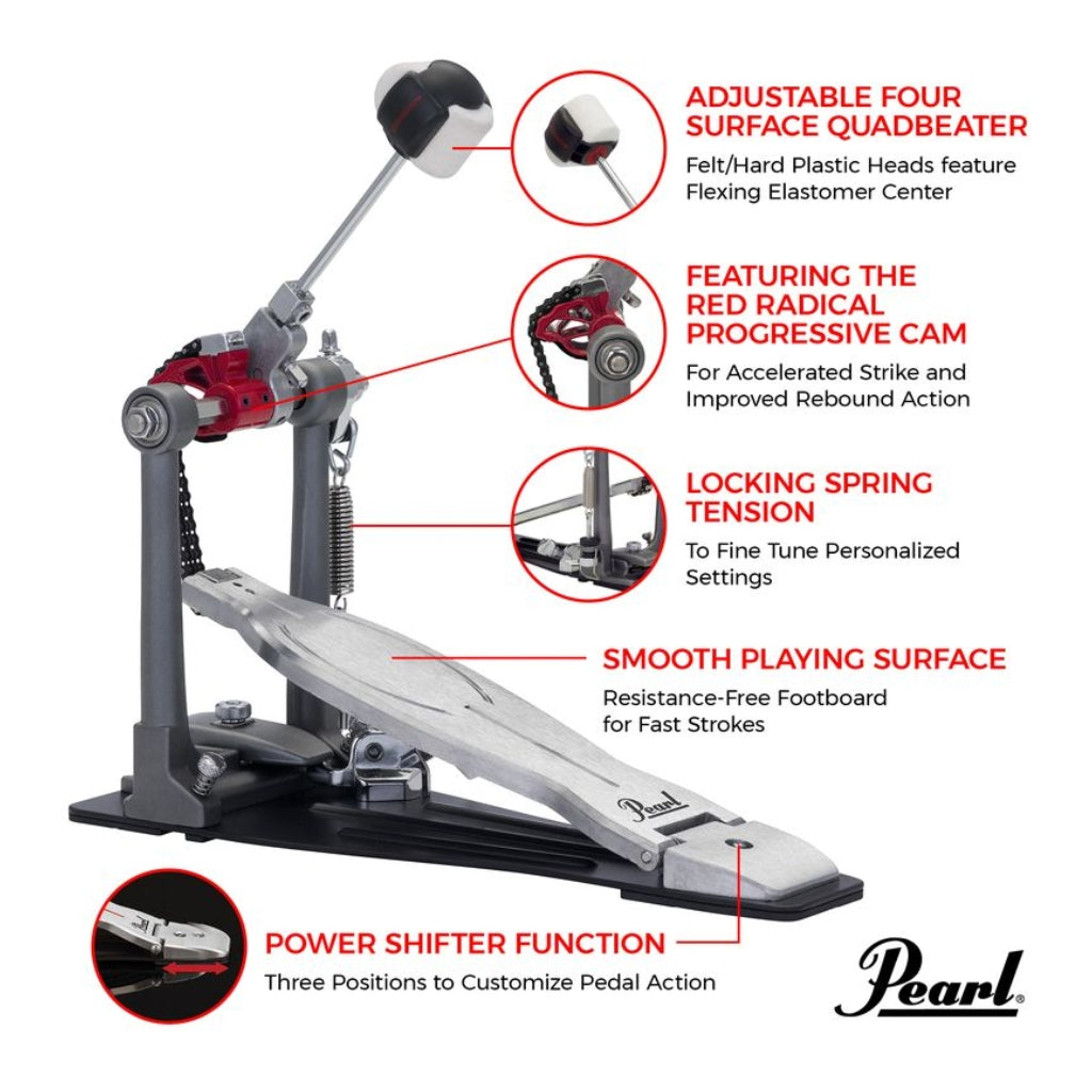 Pearl - P1030R Eliminator Solo - Single Pedal, Red