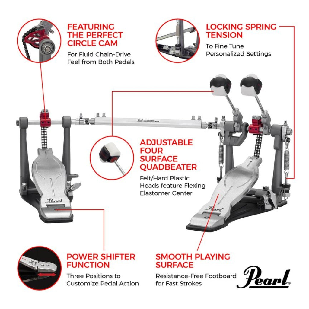 Pearl - Eliminator Solo - Double Pedal, Red