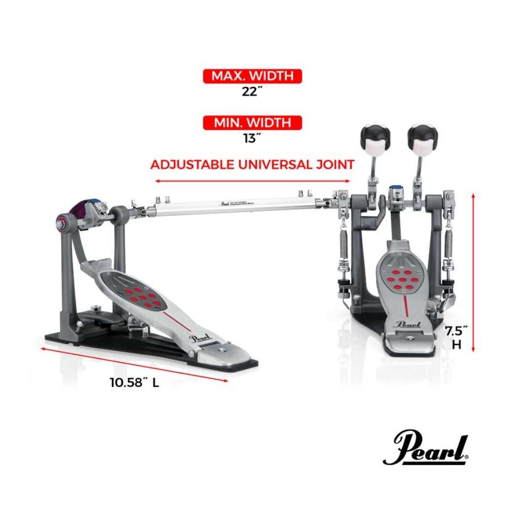 Pearl Eliminator Redline Double Pedal Belt Drive Sky Music