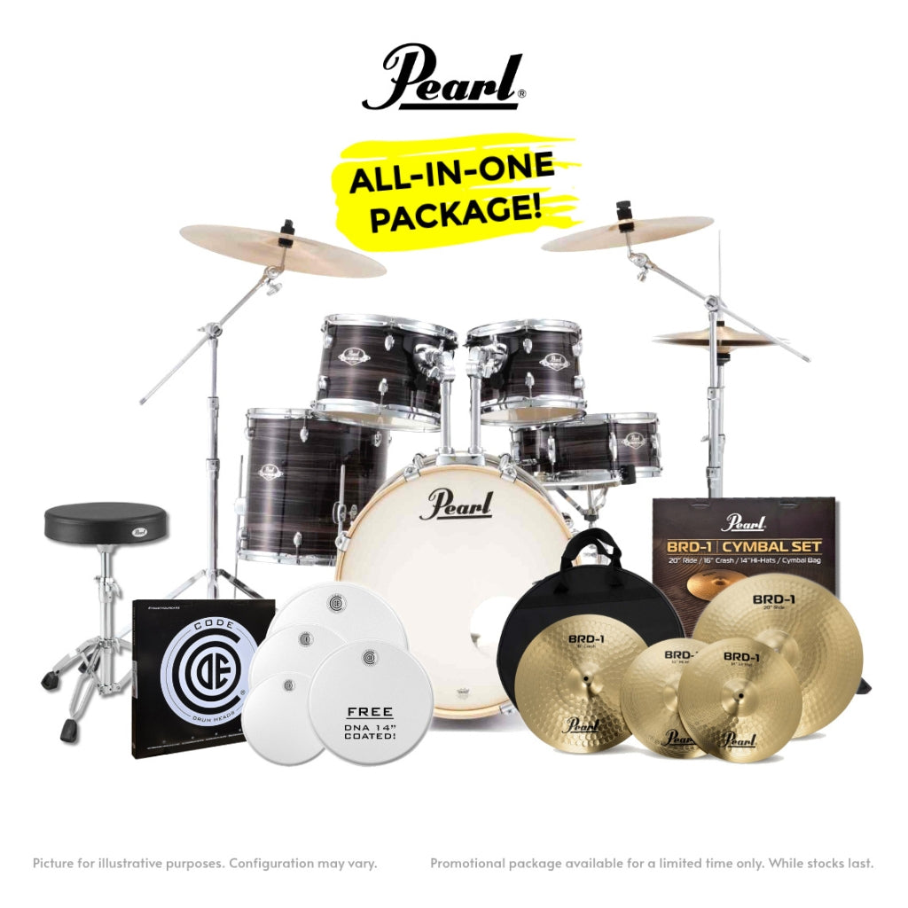 Pearl Export Plus 5pc 20" Fusion Drum Kit with Zildjian Cymbals - Metallic Amethyst Twist