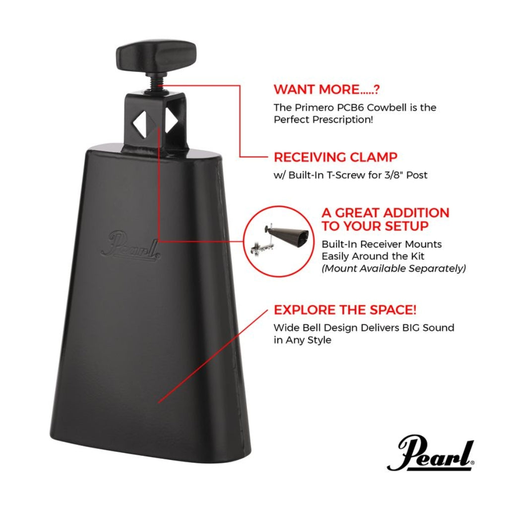 Pearl PCB6 Primero Cowbell - 6"-Sky Music