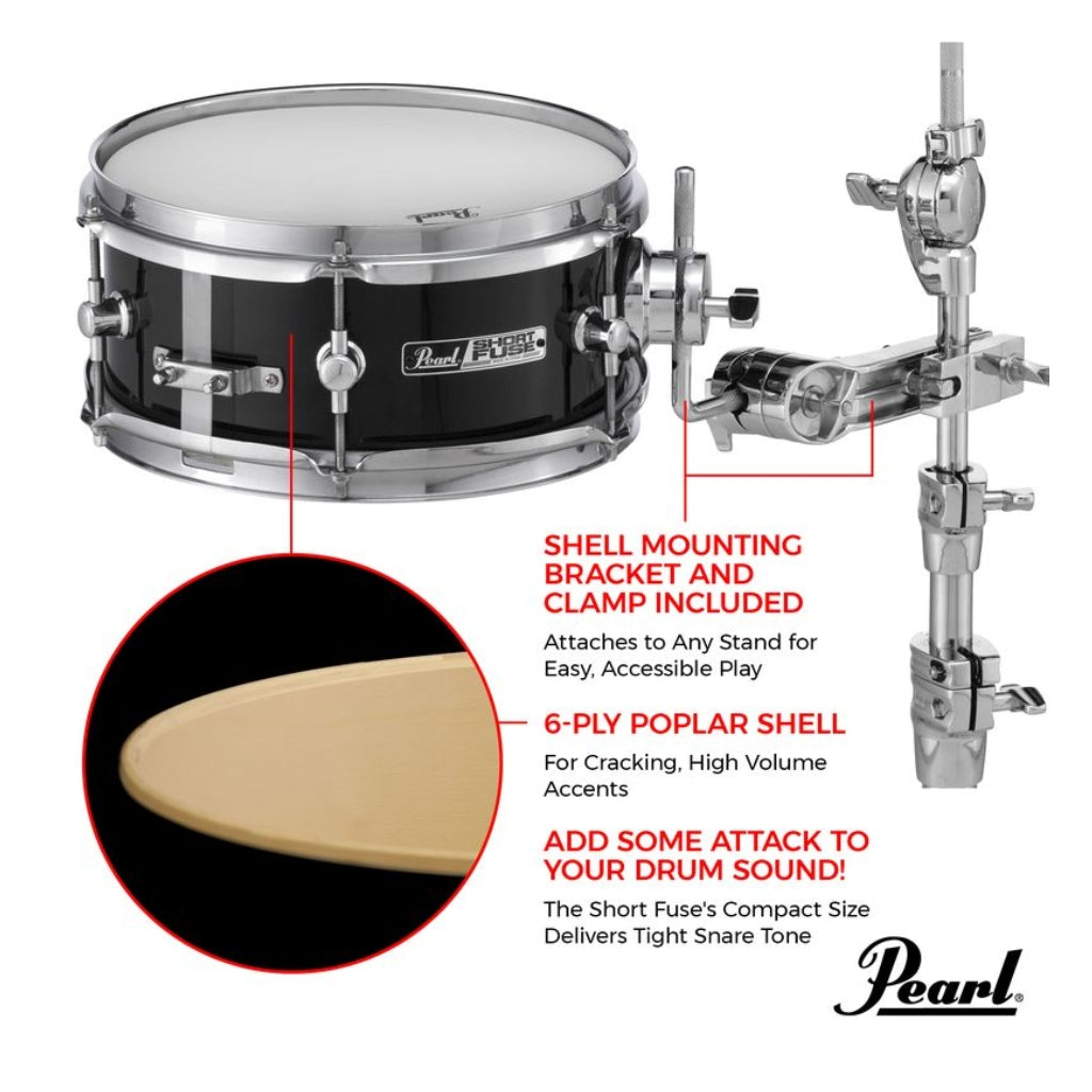 Pearl - 10”x4.5" - Short Fuze Snare Drum + Mount