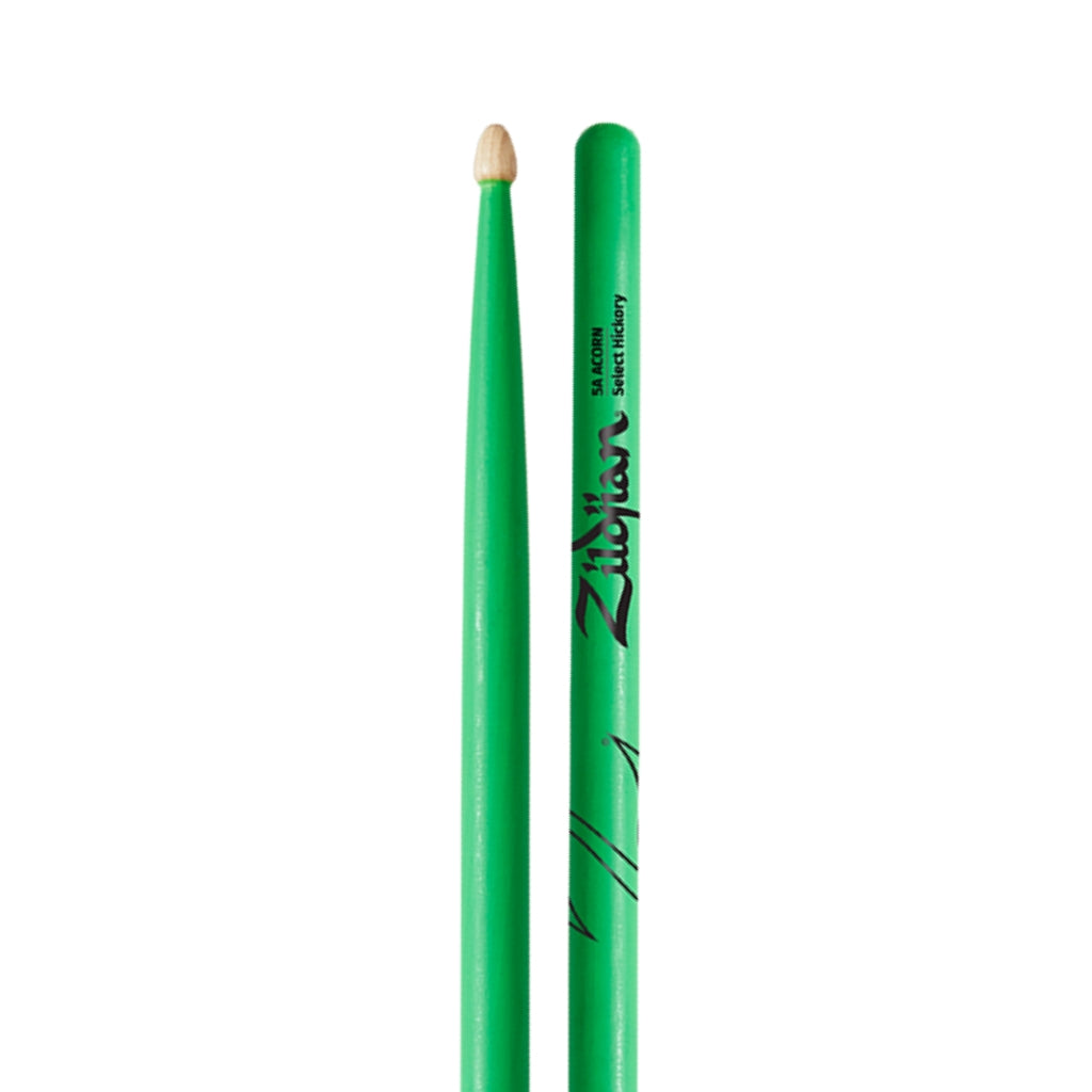 Zildjian - 5A Acorn Wood - Neon Green