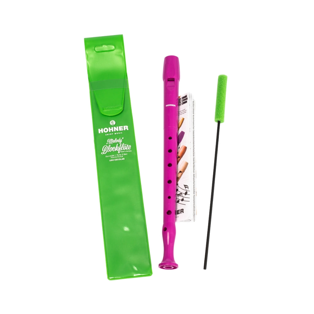 Hohner Melody Blockflote Plastic Baroque Recorder - C Soprano, Violet