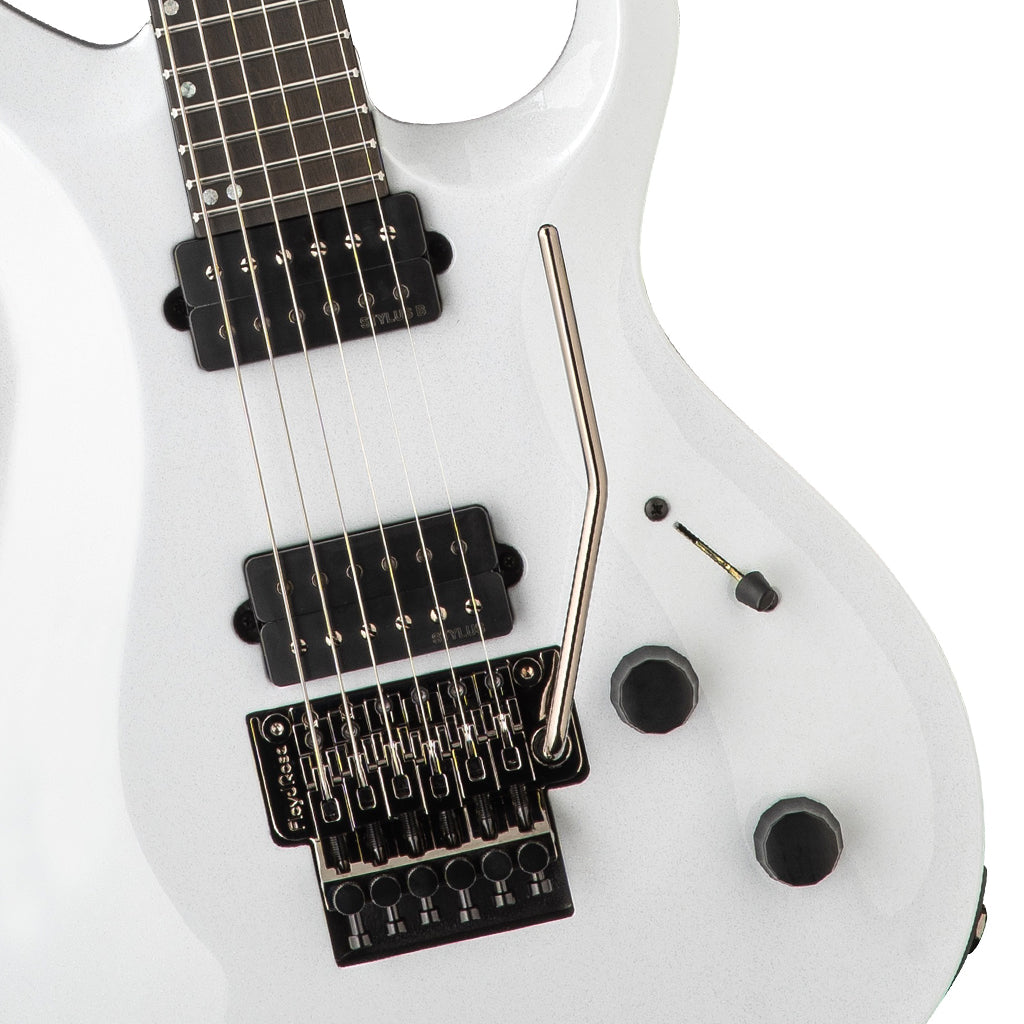 PRS Tekton Floyd Electric Guitar with Floyd Rose Tremolo - White Holoflake w/Black Satin Neck