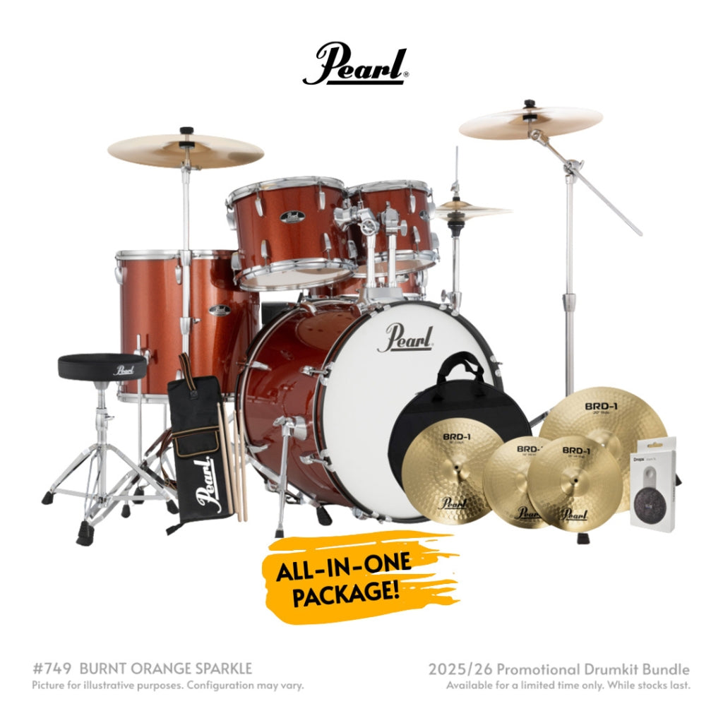 Pearl - Roadshow-PLUS 5pc 22" Drum Package with Pearl Cymbals - Burnt Orange Sparkle