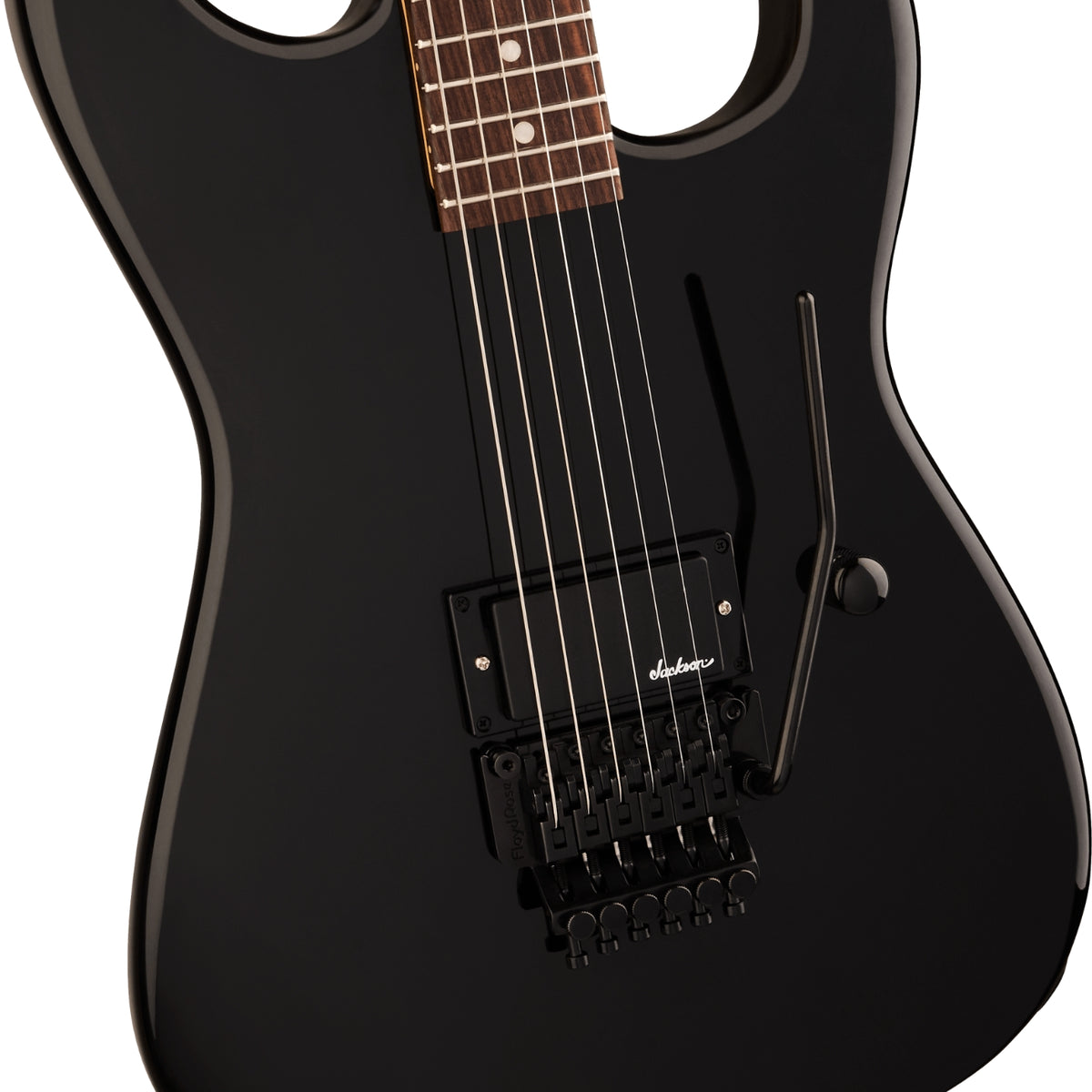 Jackson - Pro Origins 1985 San Dimas SD1A H FR Electric Guitar - Gloss Black, Rosewood Fingerboard
