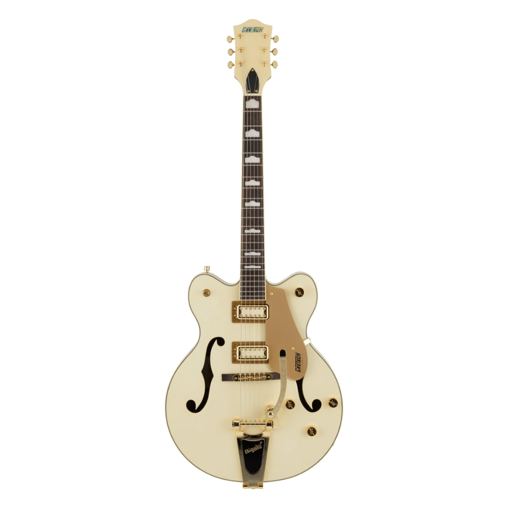 Gretsch - G5422TG Electromatic Pristine LTD Hollow Body Double-Cut with Bigsby Electric Guitar - White Gold, Laurel Fingerboard