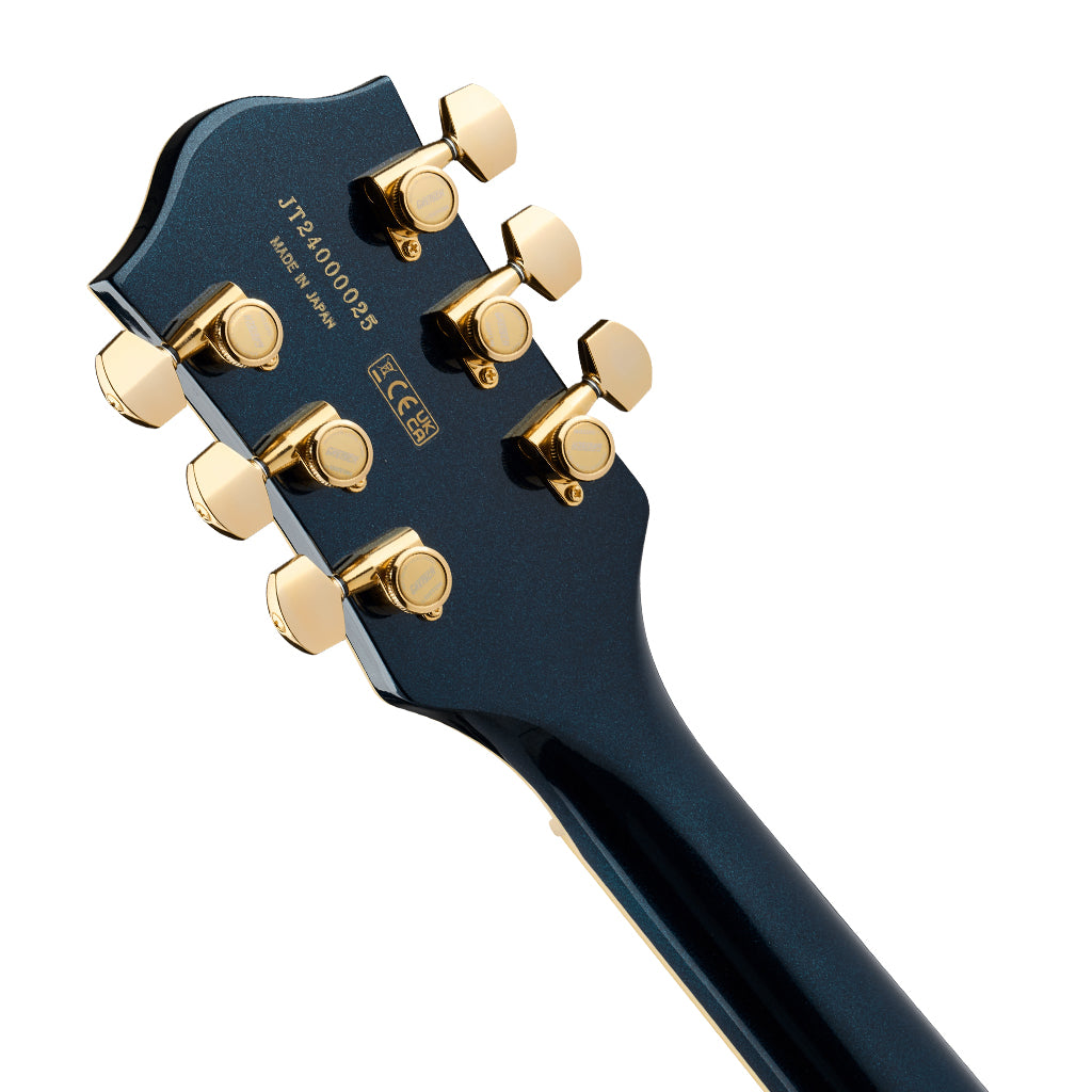 Gretsch Broadkaster Jr. LX Center Block with String Thru Bigsby & Gold Hardware Midnight Sapphire Ebony Fingerboard