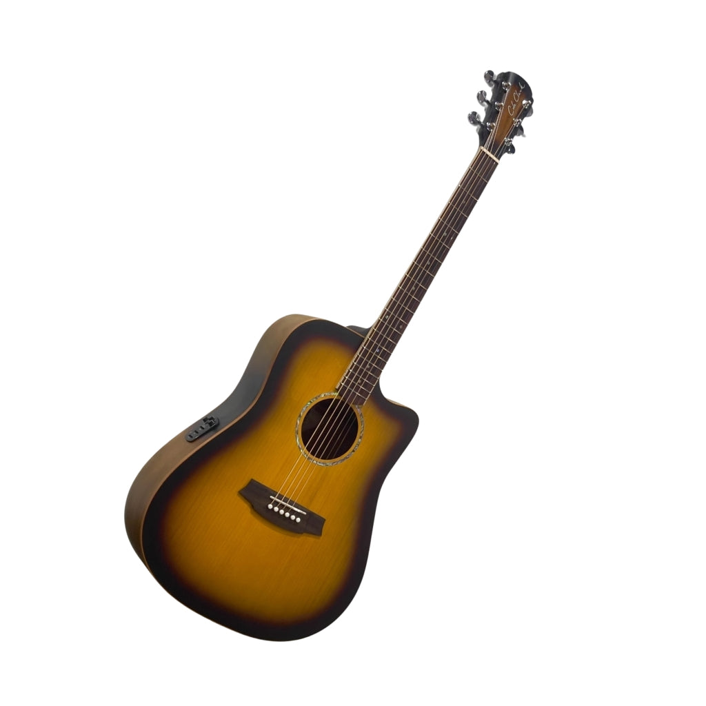 Cole Clark Studio Dreadnought Solid Bunya Top w/Solid Queensland Maple Back & Sides Acoustic-Electric Guitar - Sunburst