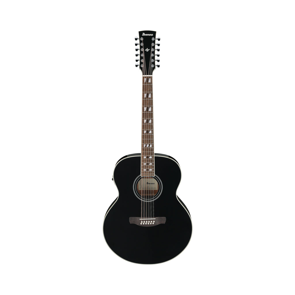 Ibanez AJ7012M1E 12-String Acoustic Guitar w/Pickup - Black High Gloss