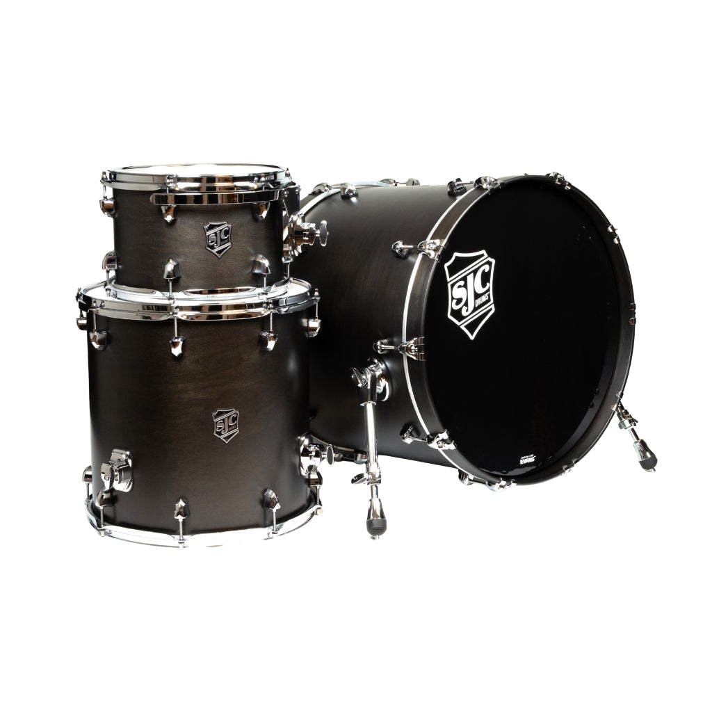 SJC Custom Drums - Navigator 3-piece Shell Pack - Ghost Black