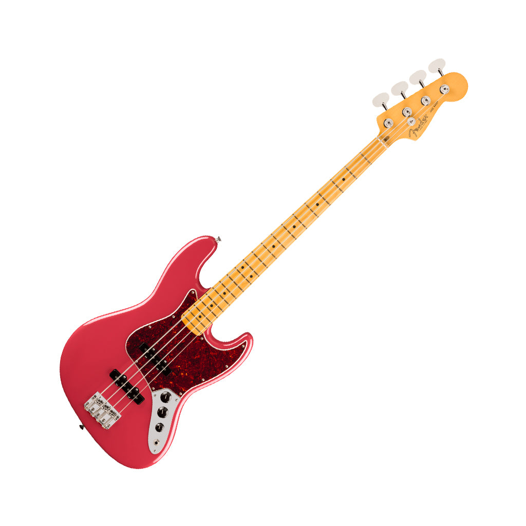 Fender American Professional Classic Jazz Bass Maple Fingerboard - Faded Dakota Red